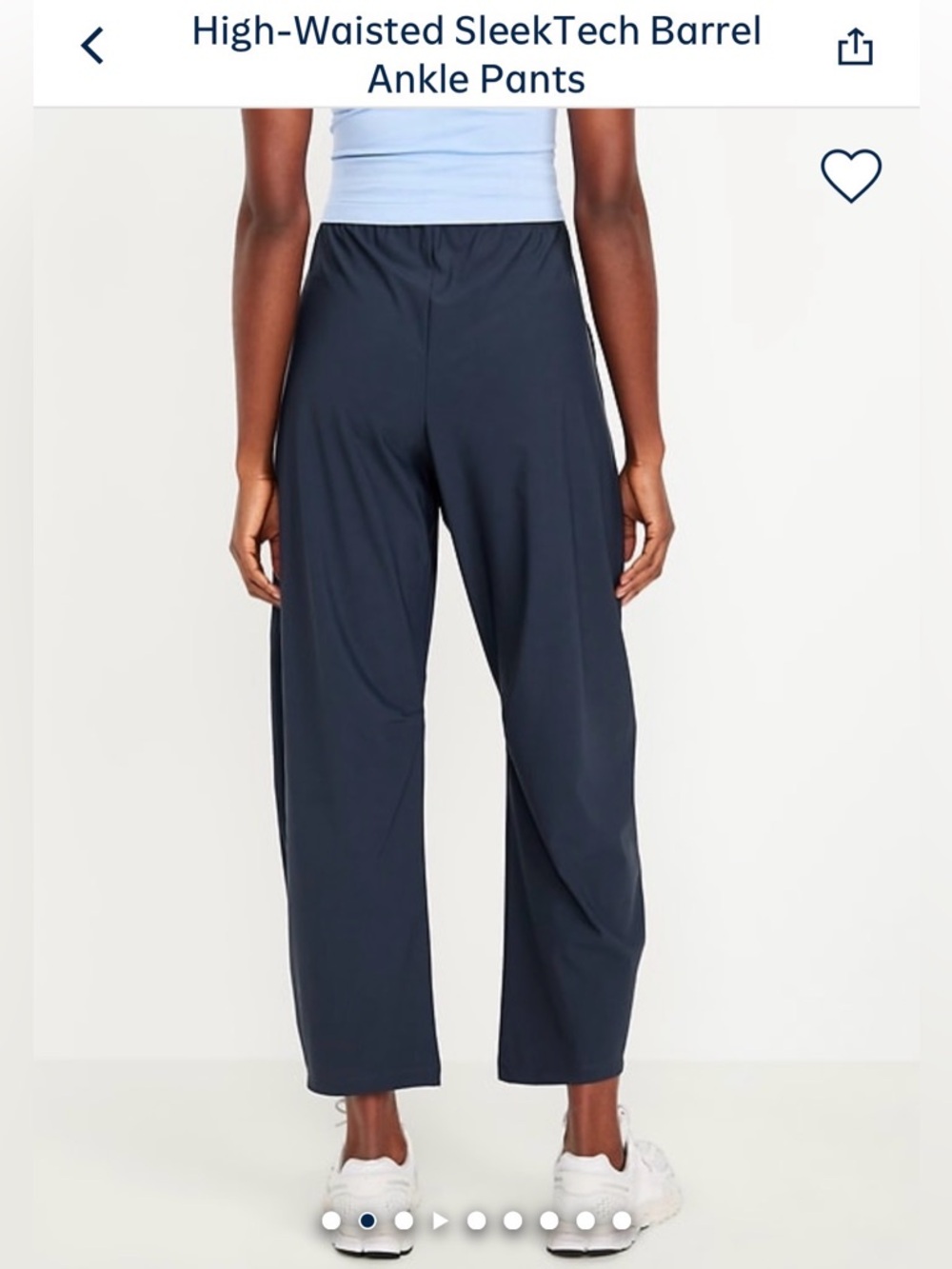 Women’s old navy High-Waisted SleekTech Barrel Ankle Pants - NWT & Size Medium